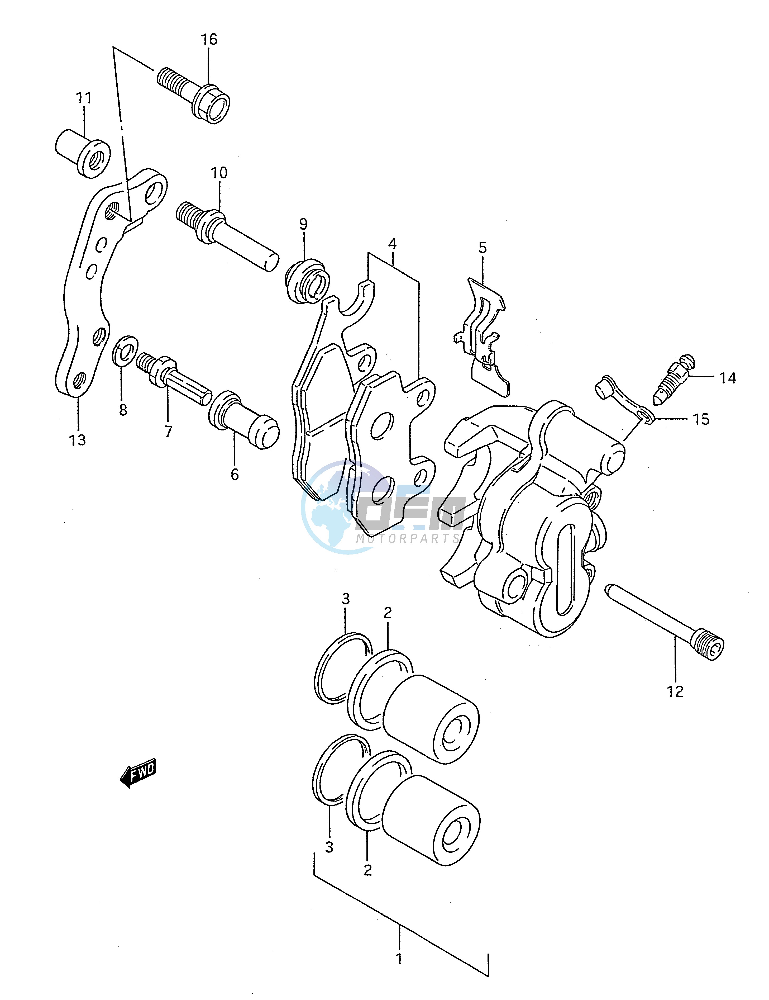 FRONT CALIPER (MODEL K L)