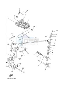 YFM350A YFM35GTXH GRIZZLY 350 2WD (B149) drawing SHIFT SHAFT