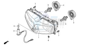 VFR800FI drawing HEADLIGHT