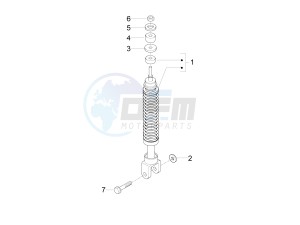 Fly 50 4t 4v drawing Rear suspension - Shock absorbers