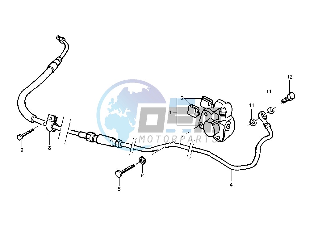 Rear brake caliper