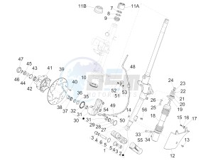 SUPER GTS 125 4T 3V IE NOABS E2-E3 (APAC) drawing Fork/steering tube - Steering bearing unit