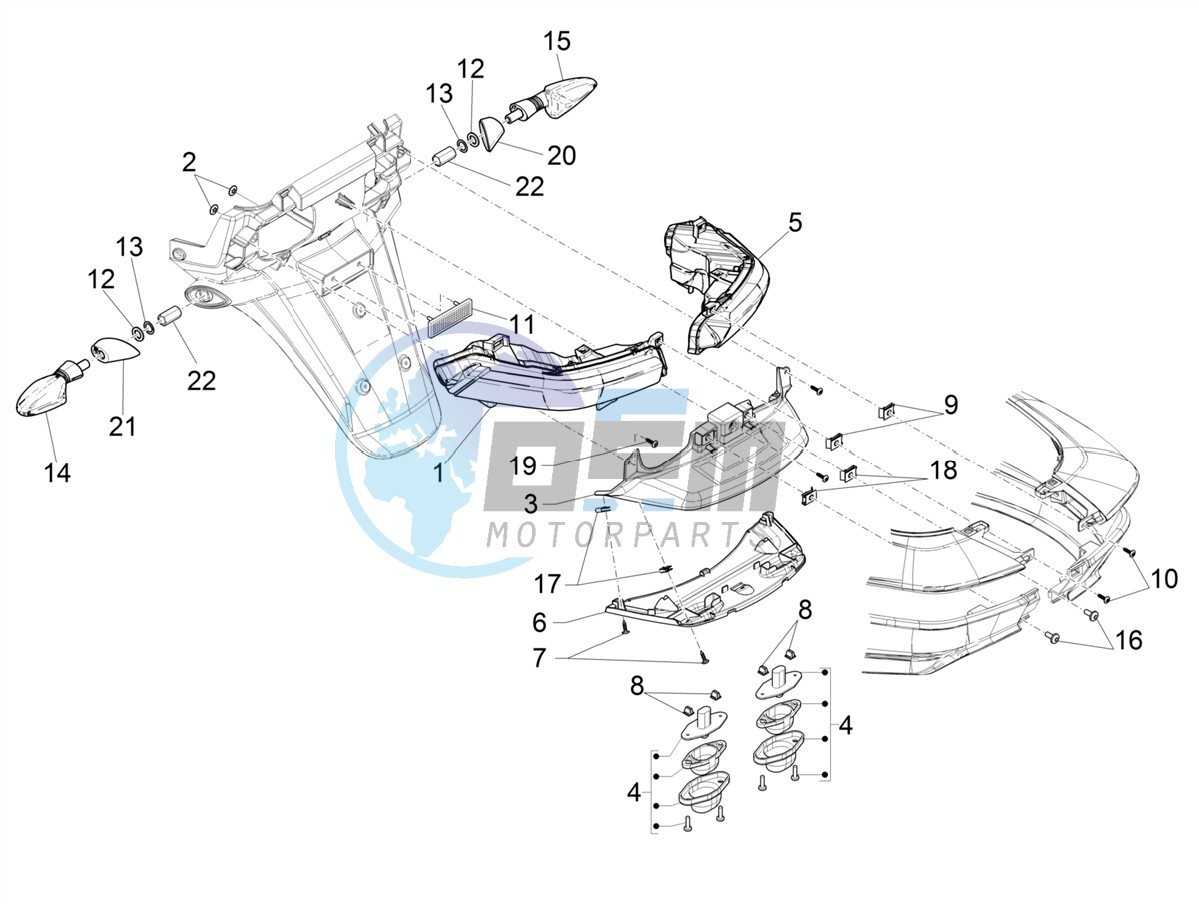 Rear headlamps - Turn signal lamps