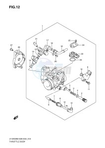 LT-Z400 (E28-E33) drawing THROTTLE BODY