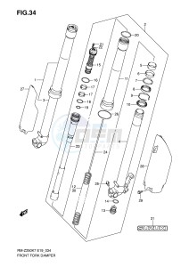 RM-Z250 (E19) drawing FRONT DAMPER (MODEL K7)