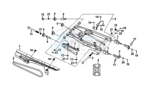 WOLF SB125Ni (PU12EA-EU) (L8-M0) drawing REAR FORK / DRIVE SYSTEM