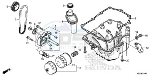 CBR500RE CBR500R UK - (E) drawing OIL PAN/ OIL PUMP