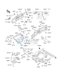 KAF 950 D [MULE 3010 DIESEL 4X4] (D8F) D8F drawing FRAME FITTINGS