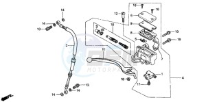 NSR125R drawing FR. BRAKE MASTER CYLINDER