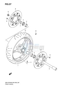 GSX-R750 (E3-E28) drawing FRONT WHEEL