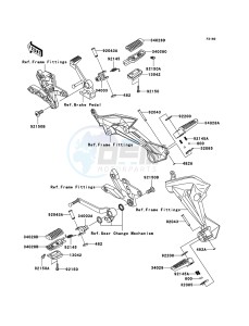 Z750_ABS ZR750M7F GB XX (EU ME A(FRICA) drawing Footrests