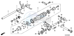 GL1800G GOLDWING 2ED drawing GEARSHIFT DRUM/SHIFT FORK