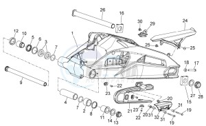 SHIVER 900 ABS (APAC) drawing Swing arm