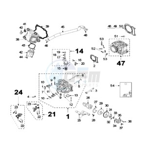 GEOPOLIS 250SC EU drawing CYLINDER HEAD / CYLINDER