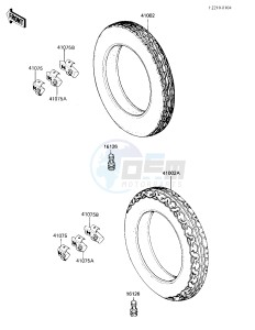 ZX 900 A [NINJA] (A1-A2) NINJA 900 drawing TIRES