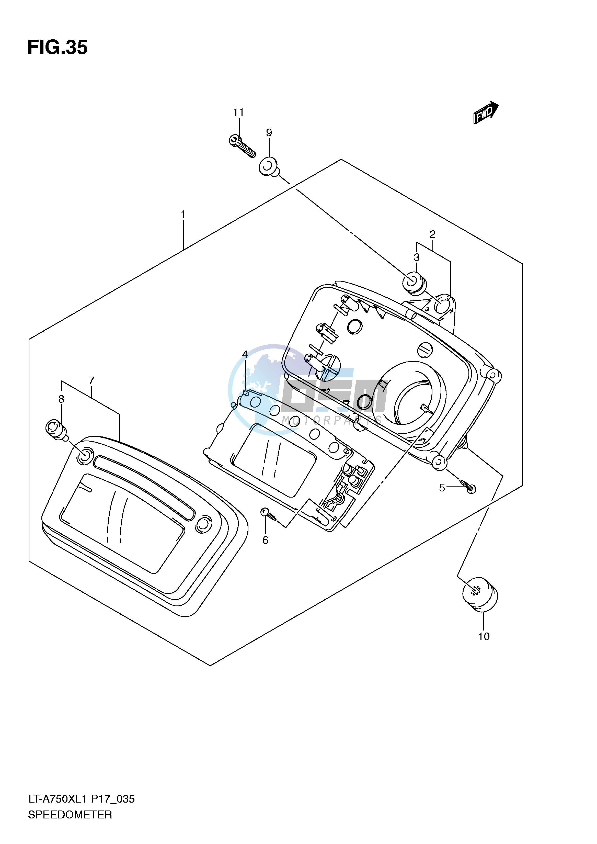 SPEEDOMETER (LT-A750XL1 P24)