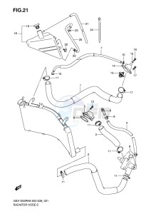 GSX1300R (E3-E28) Hayabusa drawing RADIATOR HOSE