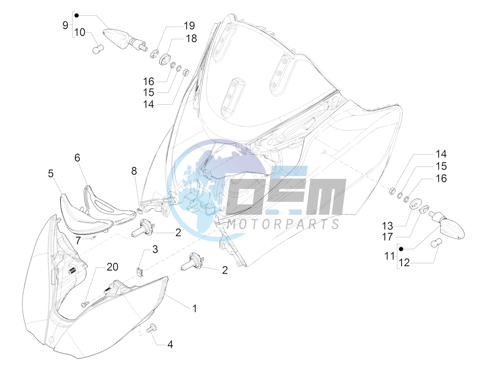 Front headlamps - Turn signal lamps