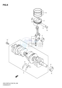 GSX1250FA (E28-E33) drawing CRANKSHAFT