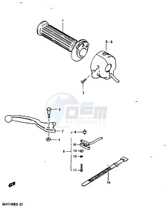 GSX1100 (Z-D) drawing RIGHT HANDLE SWITCH (MODEL Z)