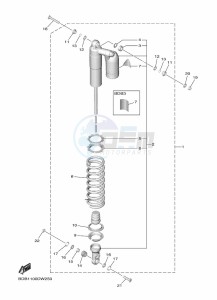 WR450F (BDB4) drawing REAR SUSPENSION