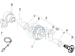 LX 125 4T E3 UK drawing Locks