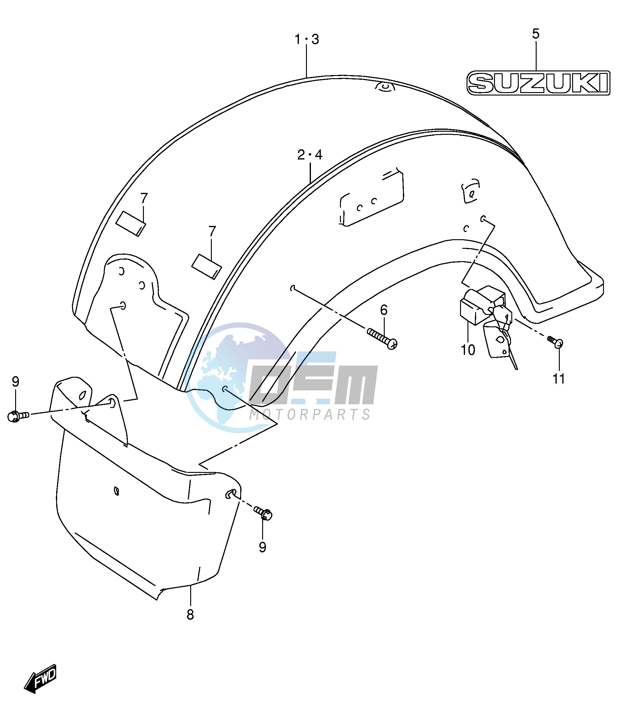 REAR FENDER (MODEL K3 K4)