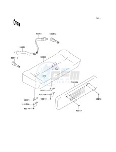 KAF 400 B [MULE 600] (B6F-B9F) B9F drawing SEAT