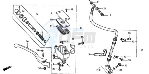 VT750DC SHADOW drawing FR. BRAKE MASTER CYLINDER