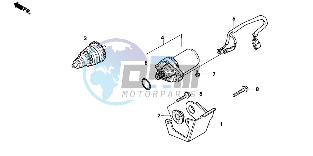 STARTING MOTOR (PK50MS/SMS)