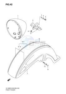 VL1500 (E3-E28) drawing FRONT FENDER (MODEL K5 K6)