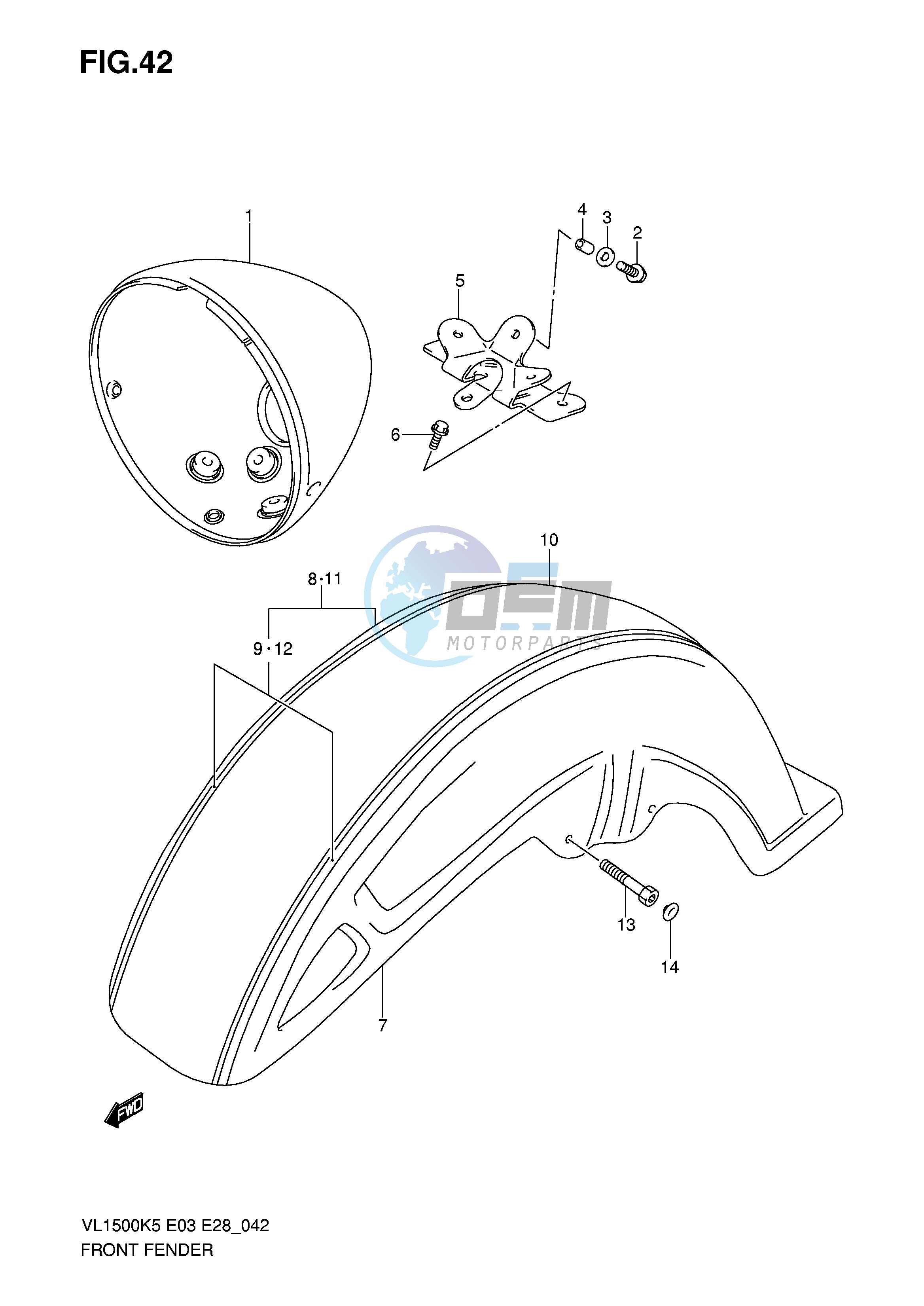 FRONT FENDER (MODEL K5 K6)