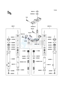 KX65 KX65A7F EU drawing Front Fork