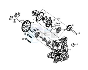 FIDDLE III 125I (XA12W2-EU) (L7-M0) (E4) drawing CRANKCASE RIGHT / OIL PUMP