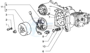 Liberty 125 drawing Flywheel magneto