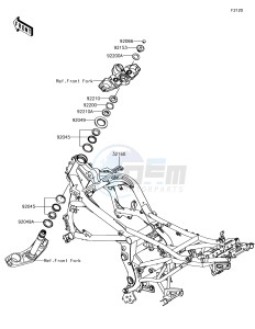 VERSYS 650 ABS KLE650FHF XX (EU ME A(FRICA) drawing Frame