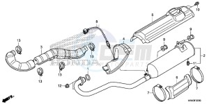 TRX500FM1F TRX500FM Europe Direct - (ED) drawing EXHAUST MUFFLER