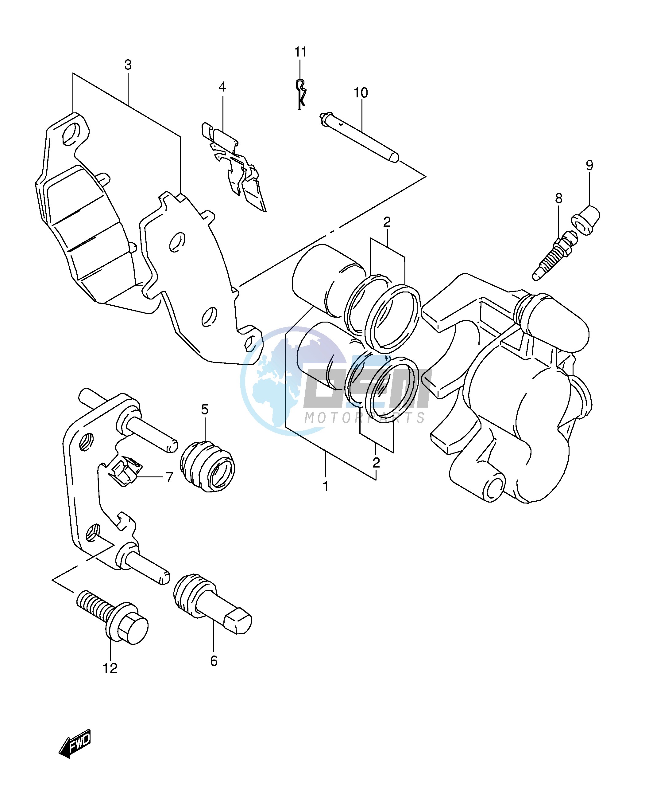 FRONT CALIPER (MODEL T)