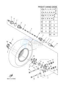 YFM700FWBD YFM70KPHJ KODIAK 700 EPS HUNTER (B32N) drawing REAR WHEEL 2