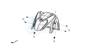 GTS 300i drawing FRONT FENDER