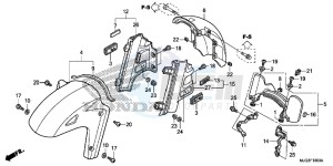 GL1800BD F6B Bagger - GL1800BD UK - (E) drawing FRONT FENDER