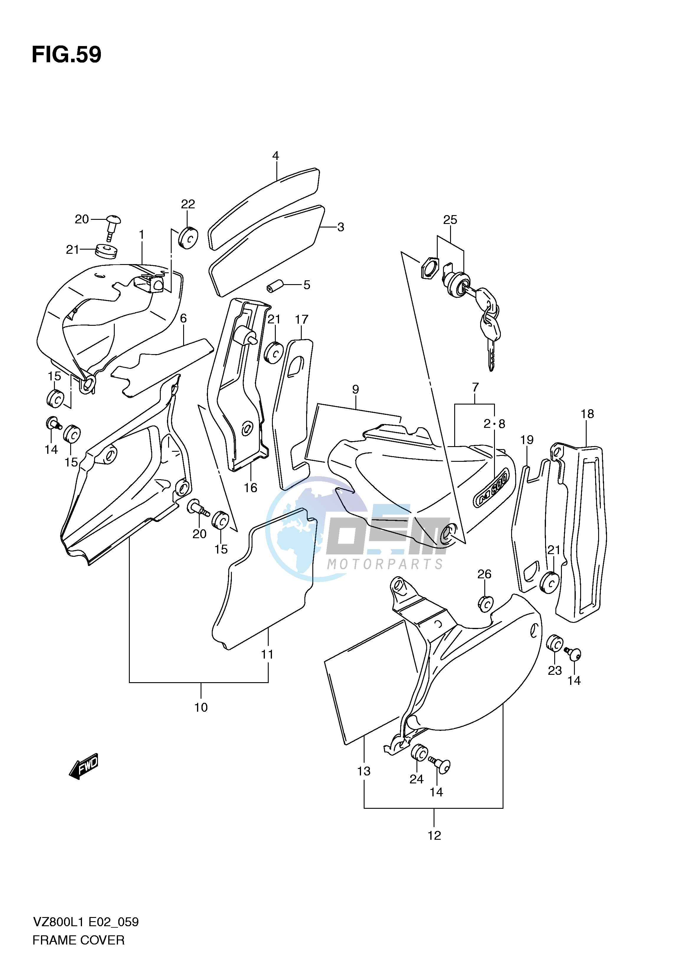 FRAME COVER (VZ800UEL1 E19)