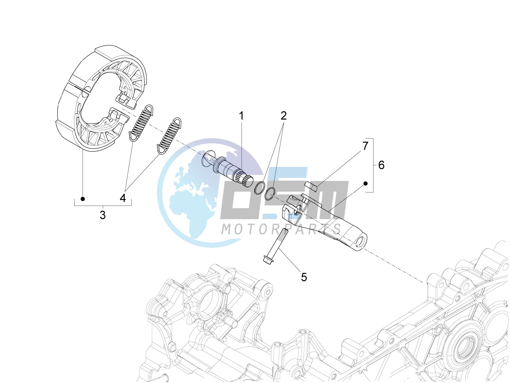 Rear brake - Brake jaw