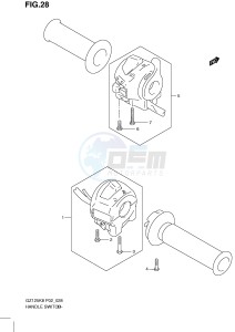 GZ125 (P02) drawing HANDLE SWITCH