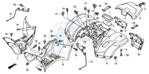 TRX420TE FOURTRAX ES drawing REAR FENDER