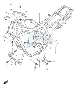 GSF1200 (E2) Bandit drawing FRAME (GSF1200T ST V SV)