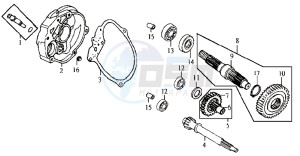 JET ONE 50 drawing CRANKCASE - DRIVE SHAFT - CRANKCASE