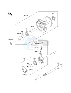 KDX 200 H [KDX200] (H6-H9) [KDX200] drawing FRONT HUB