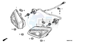 TRX250TMB drawing HEADLIGHT