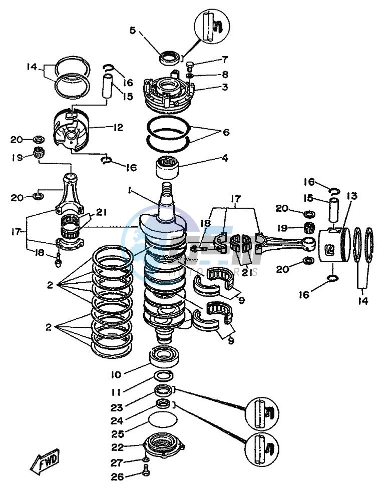 CRANKSHAFT--PISTON